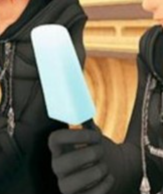 Character from Kingdom Hearts holding a Sea Salt Ice Cream bar